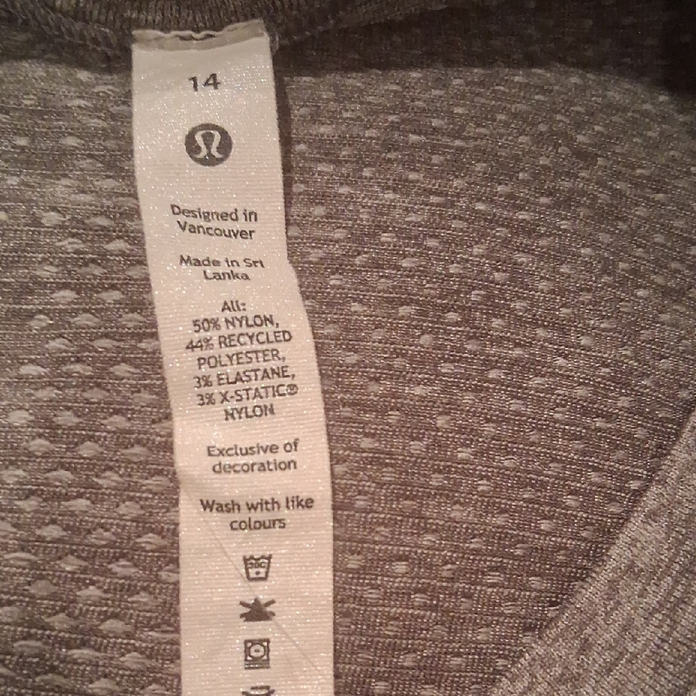 Lululemon Gray Textured Top
